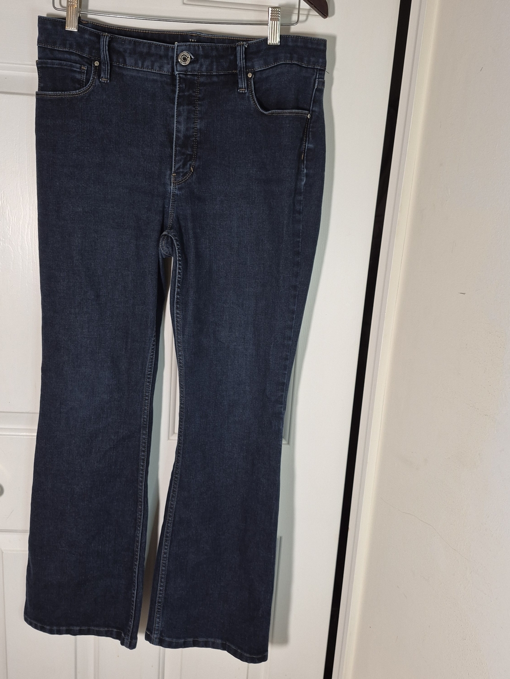 White House Black Market Indigo Hi Rise Skinny Flare Jeans